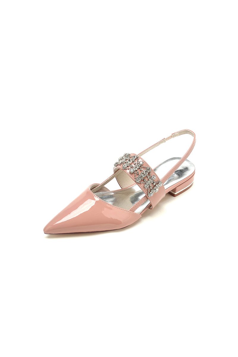 Nude Pink Women's Shoes with Silver Accents