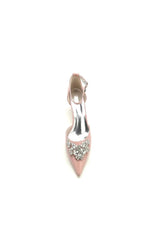 Patent Leather Mirror Finish With Rhinestone Pointed Toe Stiletto Heel