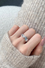 Petite Pear Half Band Ring
