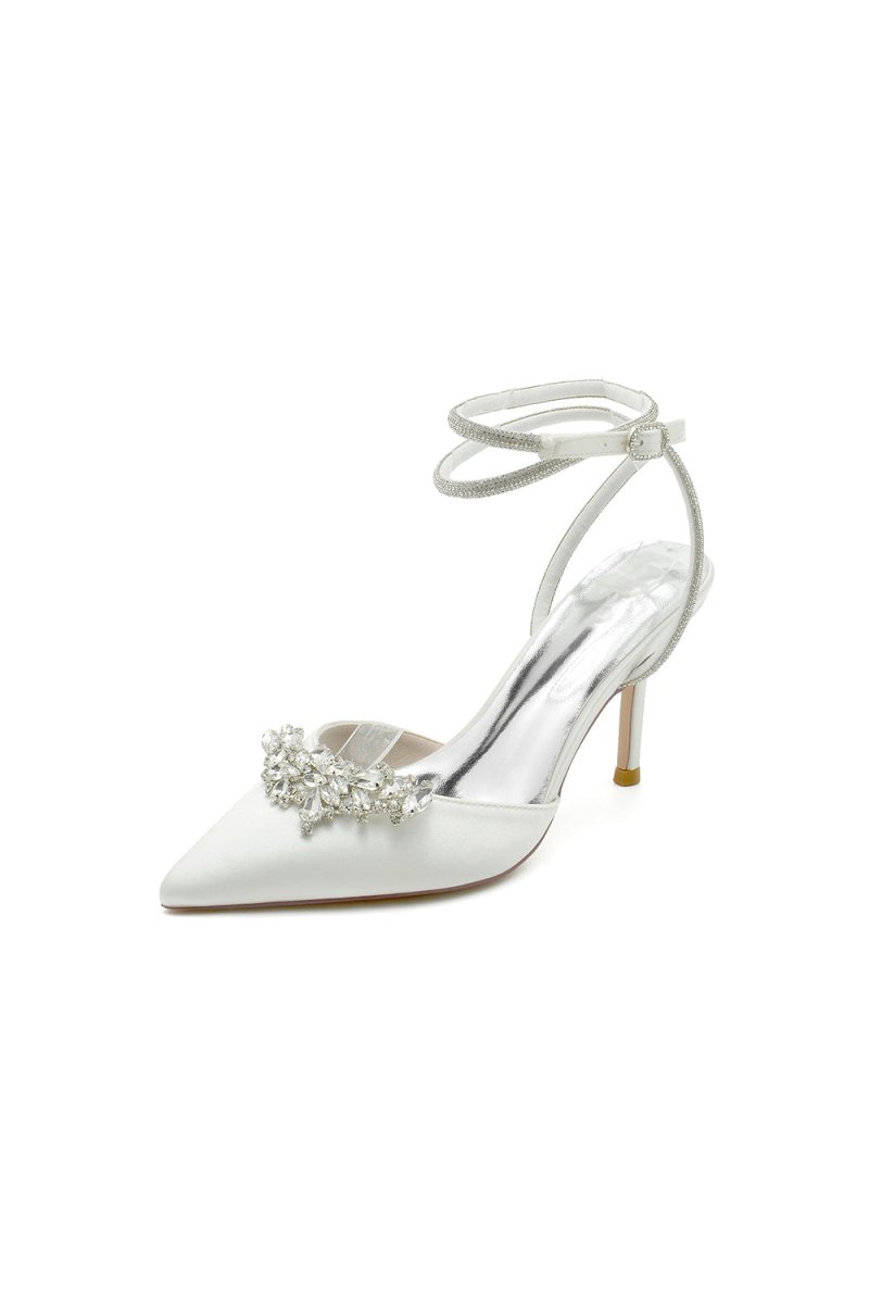 Rhinestone Pointed Toe Stiletto Heels