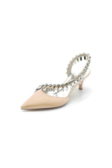 Rhinestone Beaded Pointed Toe High Heels