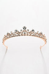 Rose Gold Rhinestone Tiara
