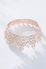 Rose Gold Sparkly Crystal Bridal Crown