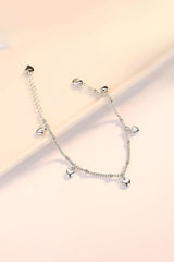 Silver Love Heart Pendant Bracelets