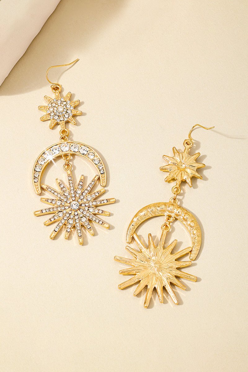 Sun Moon Stars Drop Earrings