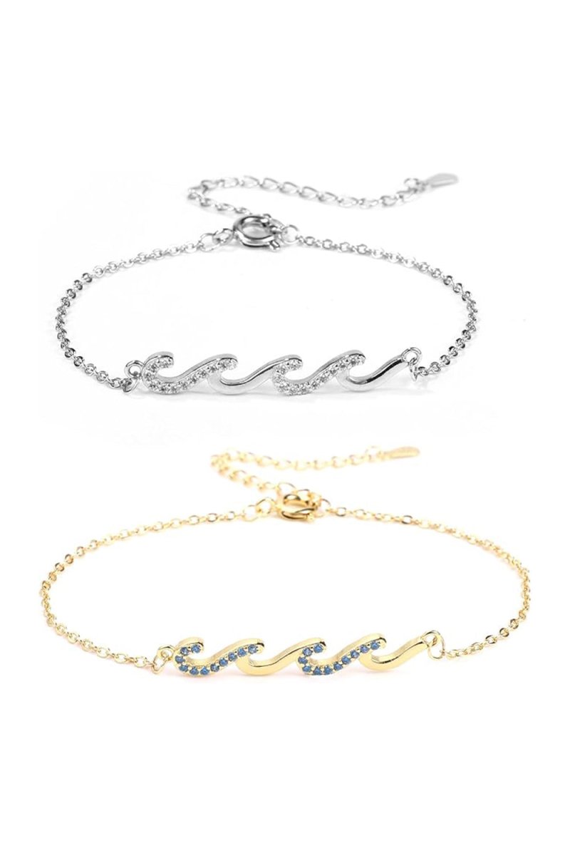 Women's Gold Adjustable Bracelets with Rhinestone