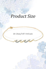 Women's Gold Adjustable Bracelets with Rhinestone