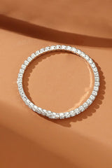 Silver Strencth Round Cuff Tennis Bracelets